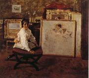 William Merritt Chase Do you speak with me oil on canvas